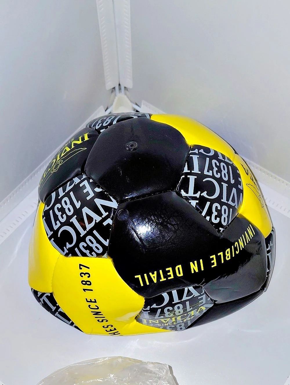 Invicta Invincible in Detail Size 5 Soccer Ball Yellow & Black